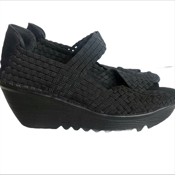 BERNIE MEV Black Wedge Sandal - Picture 4 of 10